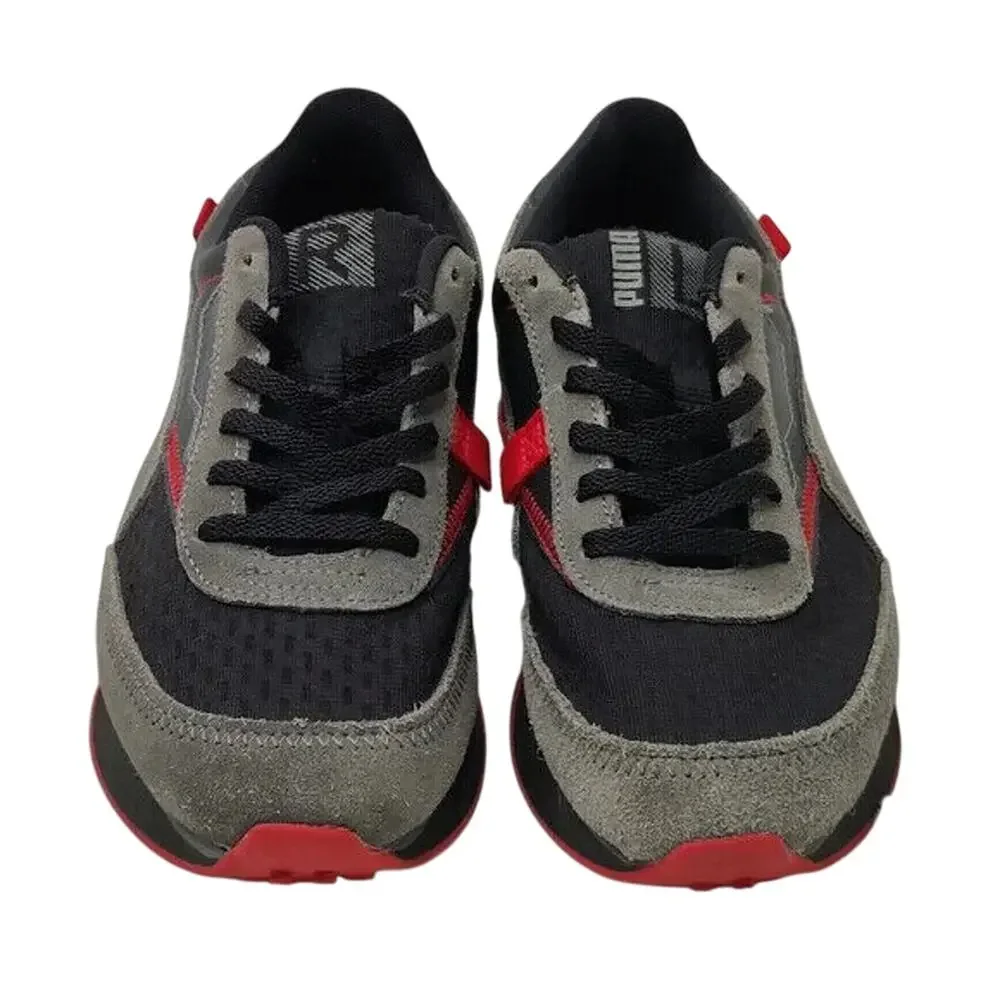 Puma ladies Black Gray Lace Up Sneaker  Sz 6.5 C READ